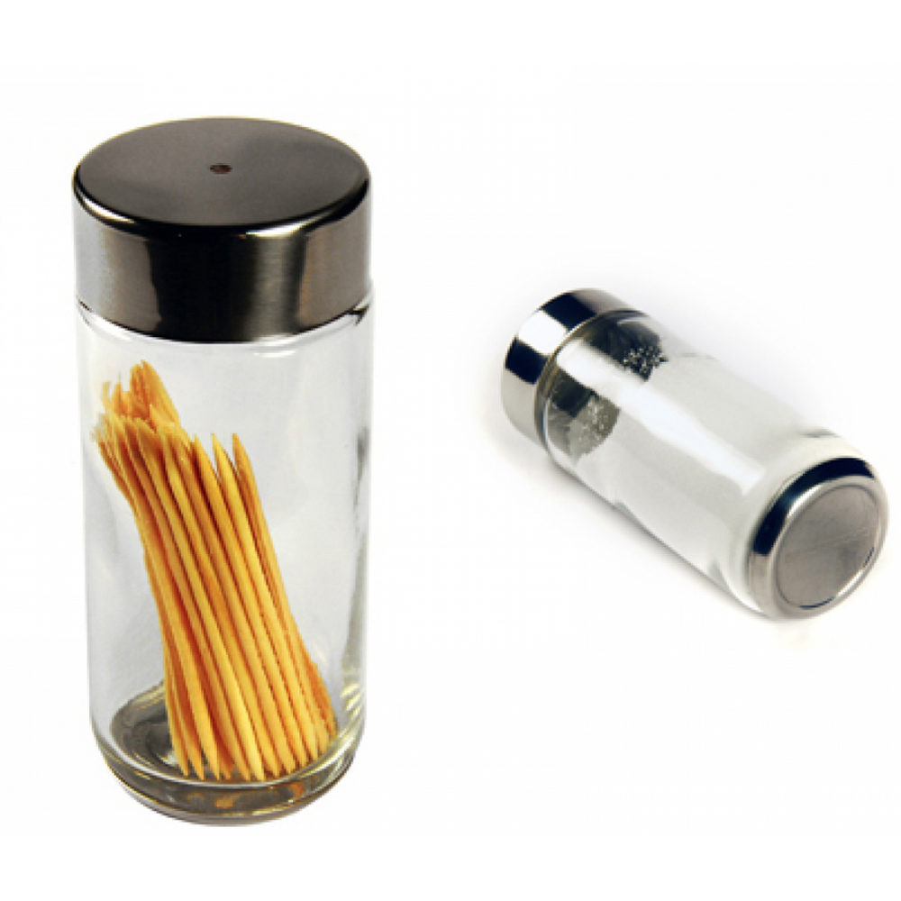 Paliteiro de Vidro Com Tampa de Aço Inox Alissan