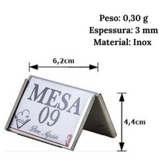 Mini Display de Mesa em Aço Inox Alissan