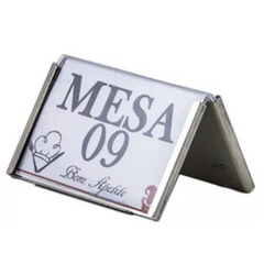 Mini Display de Mesa em Aço Inox Alissan