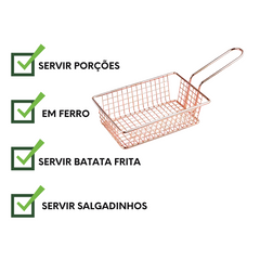 Cesto Para Servir Ferro Rose Gold - A Gourmet