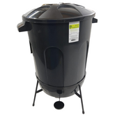 Lixeira Cesto Fechado 93L C/ Armação Pedal Ferro - A Gourmet