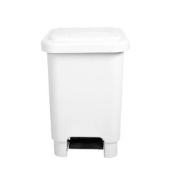 Lixeira Retangular Branca 25L com Pedal TBN