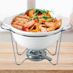 Rechaud de Porcelana Redondo Com Queimador 2,3L Dynasty