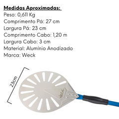 Pá Perfurada Para Girar Pizza em Aço Inox - A Gourmet
