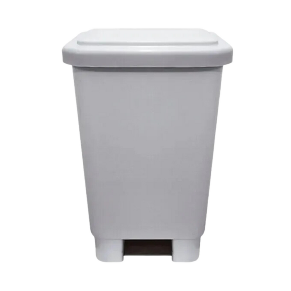 Lixeira Retangular Branca com pedal 50L OU