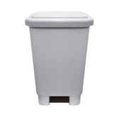 Lixeira Retangular Branca com pedal 50L OU
