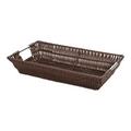 Cesto Retangular Vime Escuro 36cm