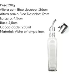Galheteiro de Vidro 250ml Alissan