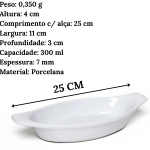 Travessa Lasanha Porcelana 2° Linha - A Gourmet
