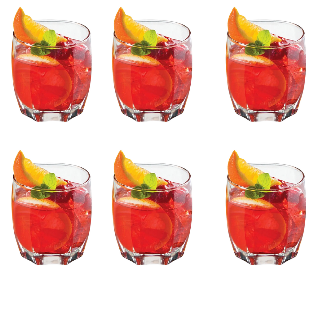 6 Copo de Vidro Amadeu 350ml - A Gourmet