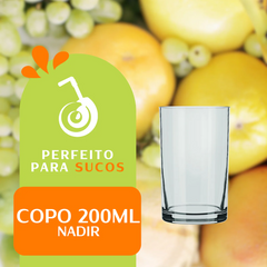 4 Copo de Suco 200ml Vidro - A Gourmet