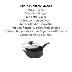 Panela Premium Antiaderente 4,6L - A Gourmet