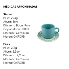 Xicara Chá Com Pires 200ml Mandala - A Gourmet