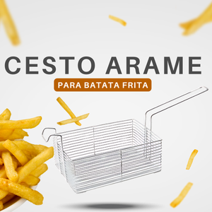 Cesto Retangular em Arame 24cm - A Gourmet
