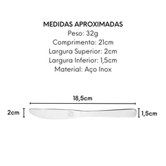 Faca Sobremesa Niterói Hercules em Aço Inox Hercules