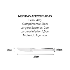 Faca Churrasco Niterói Hercules em Aço Inox Hercules