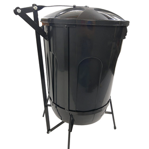 Lixeira Cesto Fechado 93L C/ Armação Pedal Ferro - A Gourmet