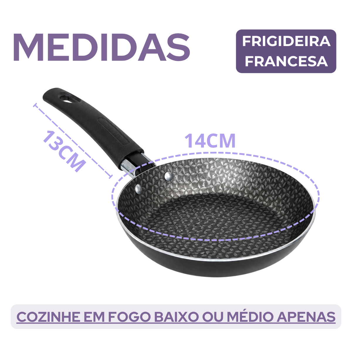 Frigideira Francesa Antiaderente 14cm
