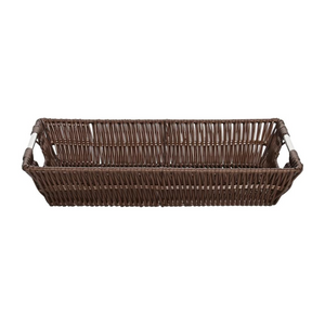 Cesto Retangular Vime Escuro 36cm Mimo Style