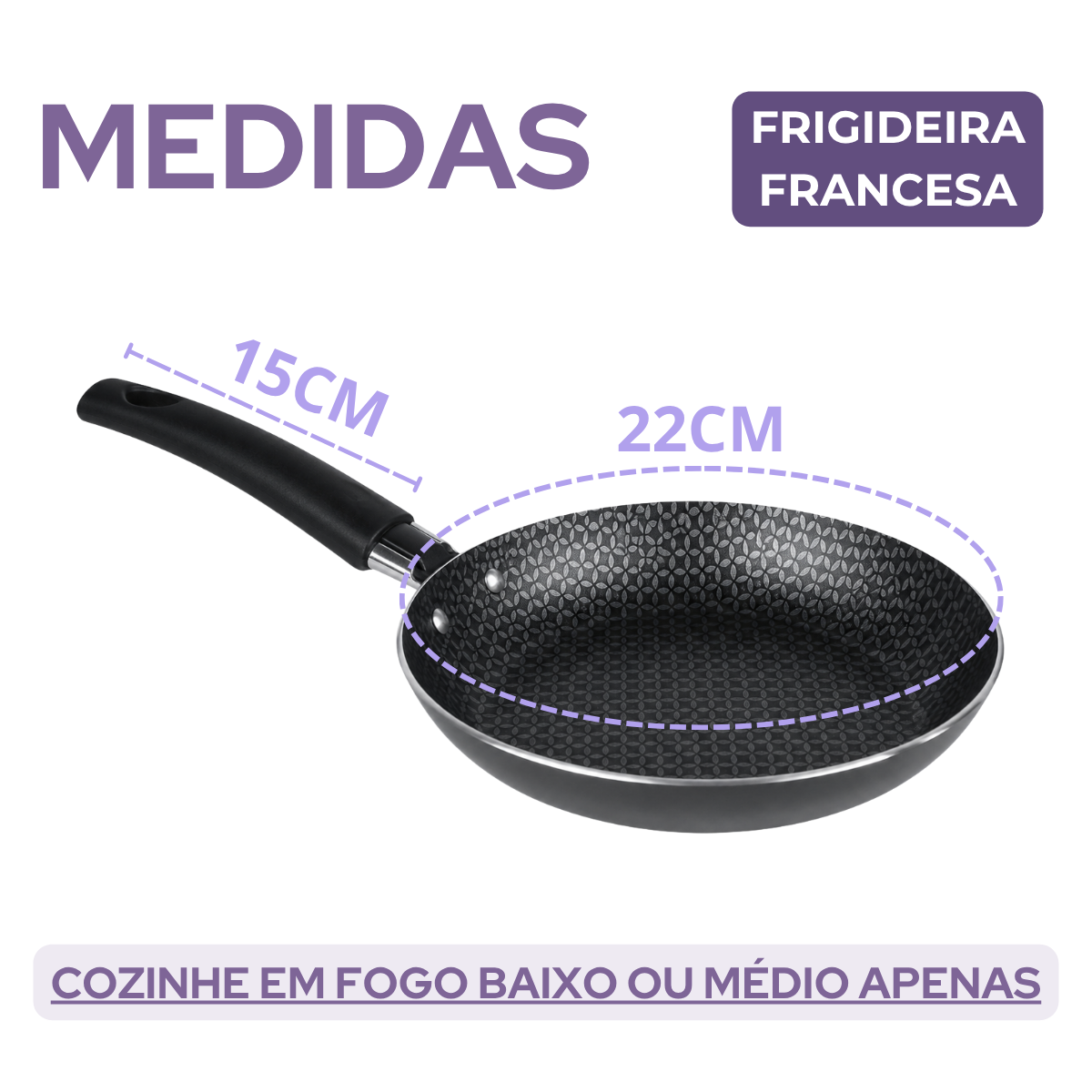 Frigideira Francesa Antiaderente 22cm