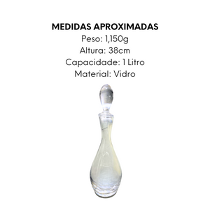 Decanter de Vinho 1L de Vidro A Gourmet