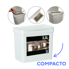 Lixeira de Pia Pratic Branca - A Gourmet