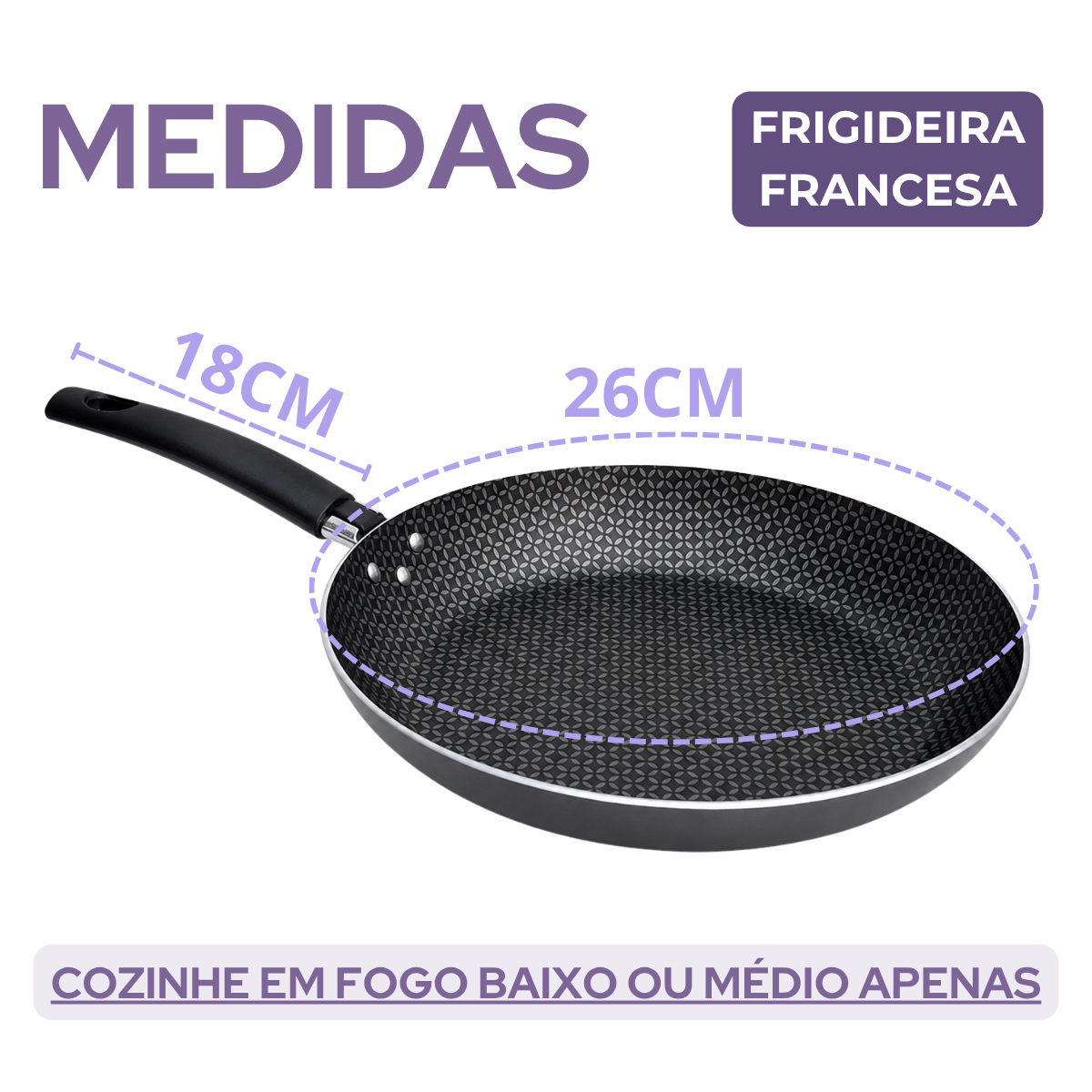 Frigideira Antiaderente Francesa 26cm