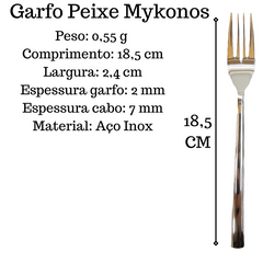 Garfo Peixe Mykonos Aço Inox Hercules