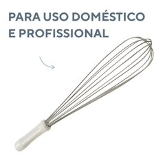 Batedor Fouet Aço Inox 45cm