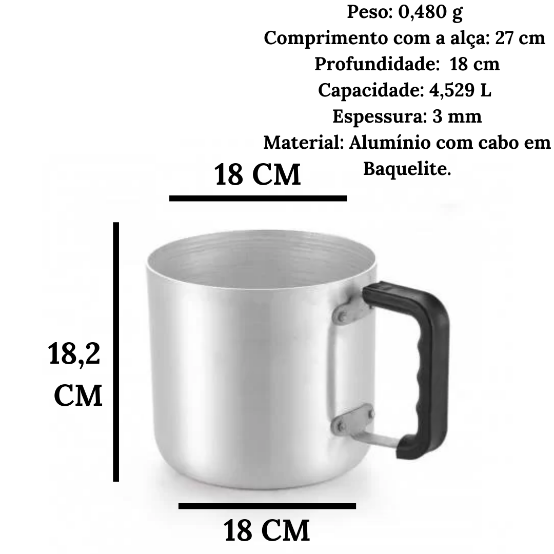 Canecão Hotel N18 em Aluminio C/ Cabo Baquelite Arary