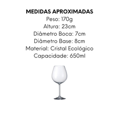 Taça de Vinho Tinto Roberta 650ml - A Gourmet