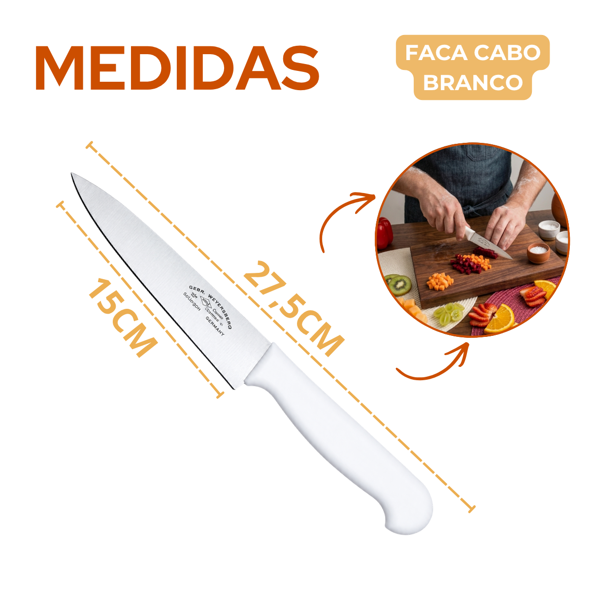 Faca Cheff 6° Cabo Branco