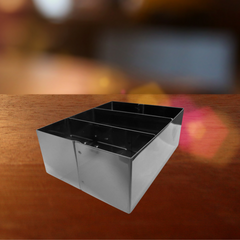 Porta Sache e Guardanapo Grande em Aço Inox Alissan