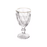 Taça Licor de Vidro Com Filete de Ouro Lyor