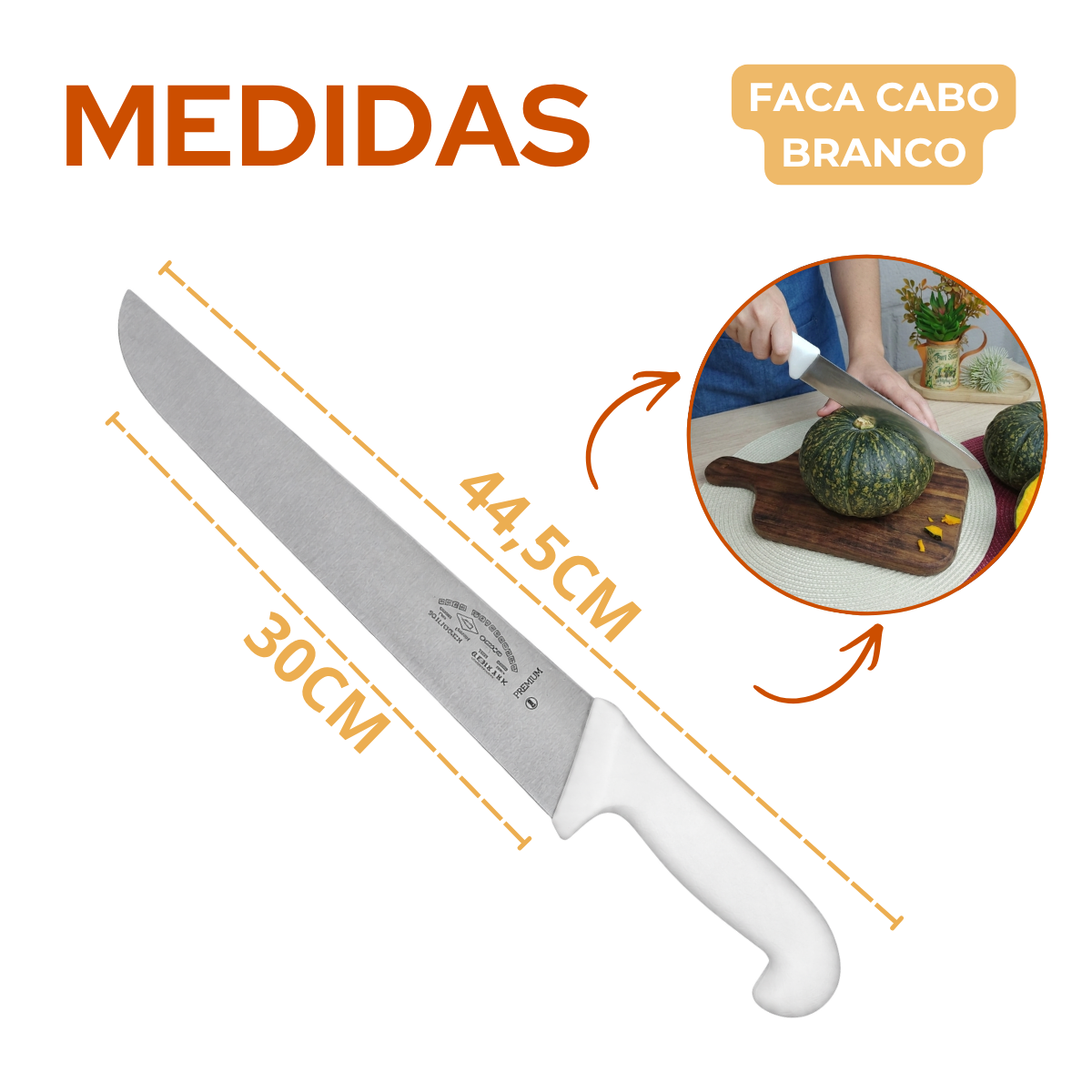 Faca Cheff 12° Cabo Branco