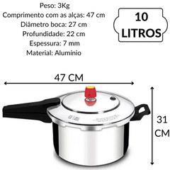 Panela de Pressão NewLine Polida 10L Eirilar