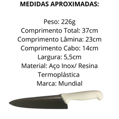 Faca Cozinha Branca Mundial 10" - A Gourmet