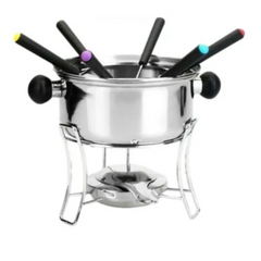 Conjunto Fondue em Aço Inox 10Pçs Imporiente