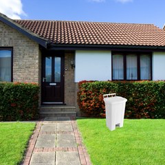 Lixeira Retangular Branca 100L TBN