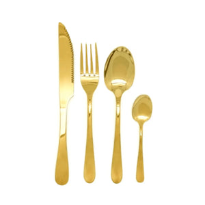 Faqueiro 24pçs Positano Dourado Inox Lyor Lyor