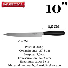 Faca Sashimi Preta 10 Elegance Hercules