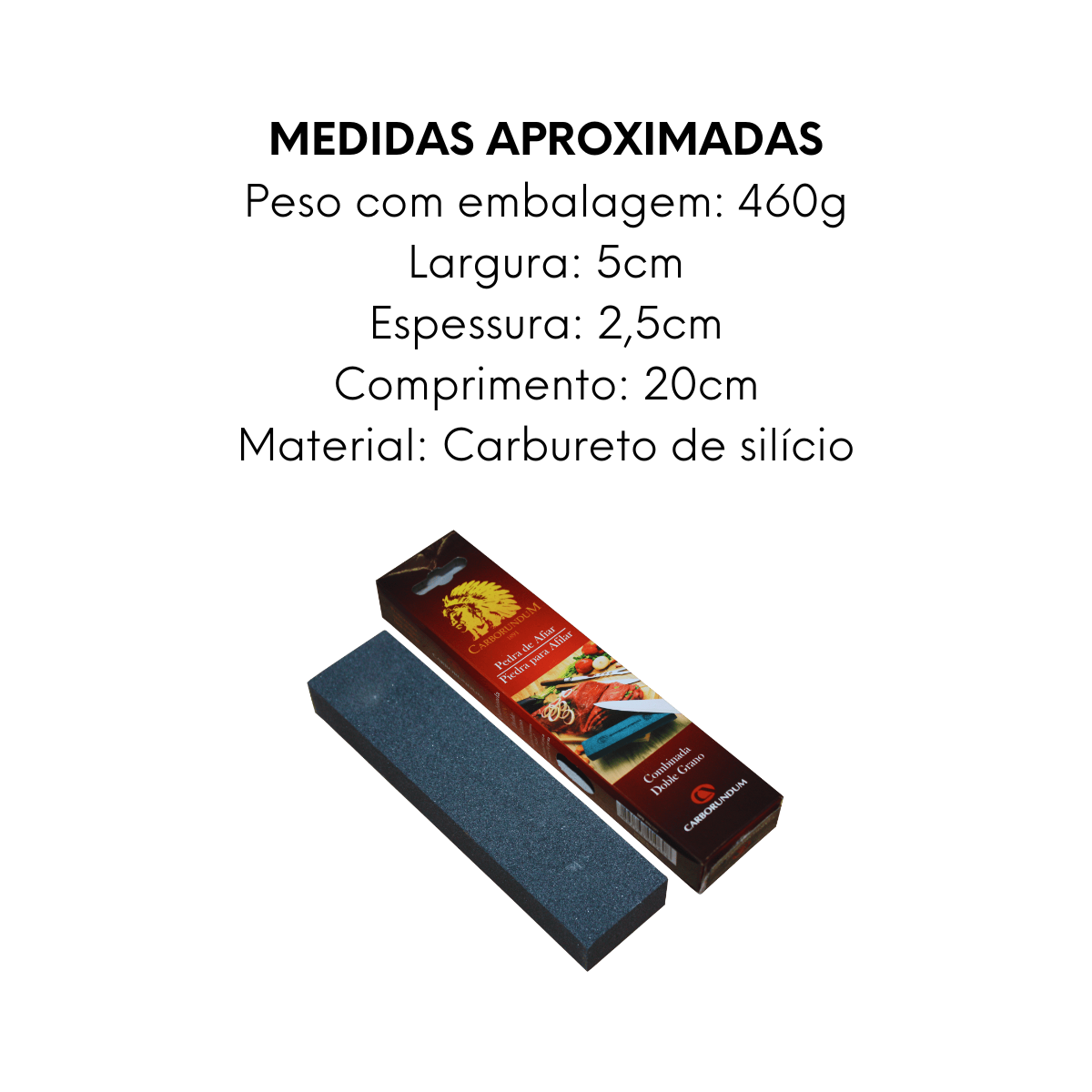 Pedra de Afiar Combinada Carborundum A Gourmet