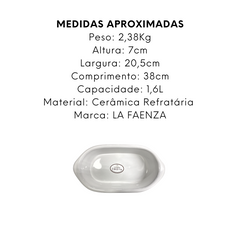 Assadeira Segunda LInha N3 Ceramica 1,6L - A Gourmet