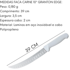 Faca Carne Granton Edge 10´´ Master Line Hercules