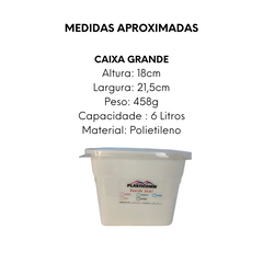 Caixa Organizadora Grande 6L Polietileno Plastcom