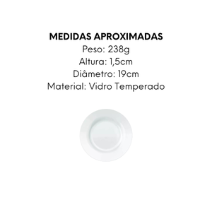 Prato Redondo de Sobremesa Tropical 19cm - A Gourmet