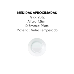 Prato Redondo de Sobremesa Tropical 19cm - A Gourmet