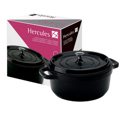 Caçarola Preta Redonda de Cerâmica 2,4L Hercules
