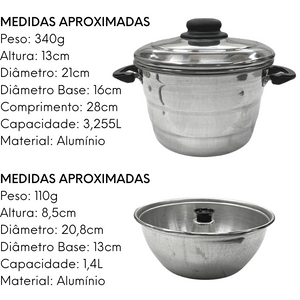 Pudinzeira de Alumínio Com 30cm Arary