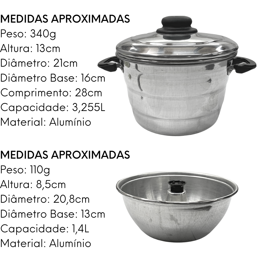 Pudinzeira de Alumínio Com 30cm Arary